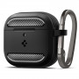 Θήκη Spigen Rugged Armor για Apple AirPods 4, μαύρη ματ