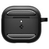 Θήκη Spigen Rugged Armor για Apple AirPods 4, μαύρη ματ