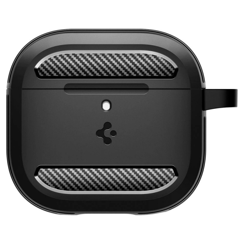 Θήκη Spigen Rugged Armor για Apple AirPods 4, μαύρη ματ