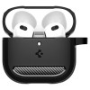Θήκη Spigen Rugged Armor για Apple AirPods 4, μαύρη ματ
