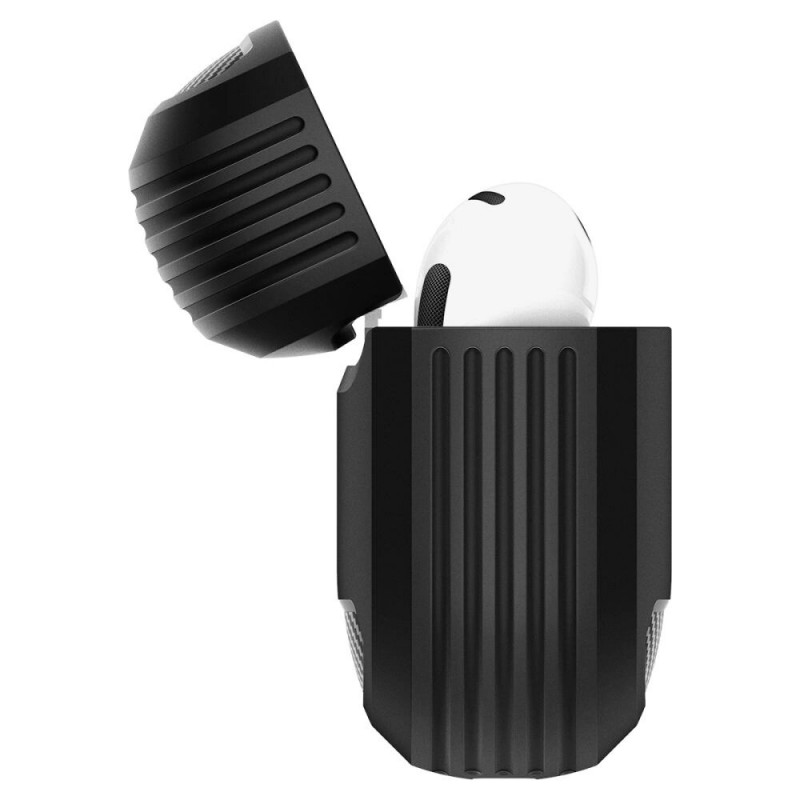 Θήκη Spigen Rugged Armor για Apple AirPods 4, μαύρη ματ