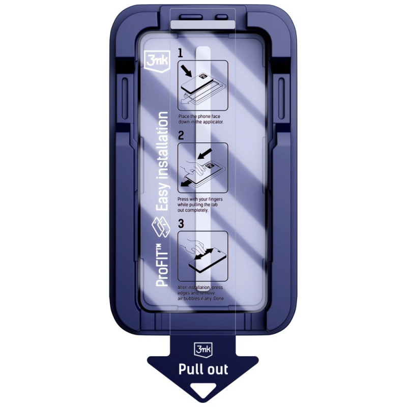 3MK HardGlass Max σκληρυμένο γυαλί με εφαρμογέα για Apple iPhone 13 / 13 Pro / 14 / 16e / 17e, μαύρο