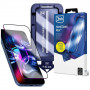 3MK HardGlass Max Ενισχυμένο Γυαλί με Εφαρμογέα για Apple iPhone 16 Pro / 17, μαύρο