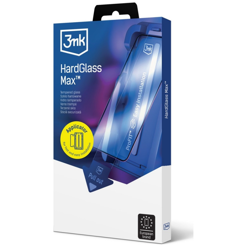 3MK HardGlass Max Ενισχυμένο Γυαλί με Εφαρμογέα για Apple iPhone 16 Pro / 17, μαύρο