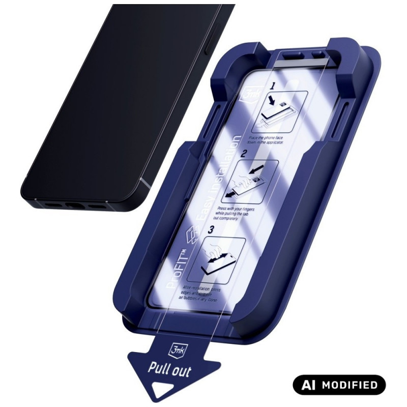 3MK HardGlass Max Ενισχυμένο Γυαλί για Apple iPhone 15 Pro, μαύρο