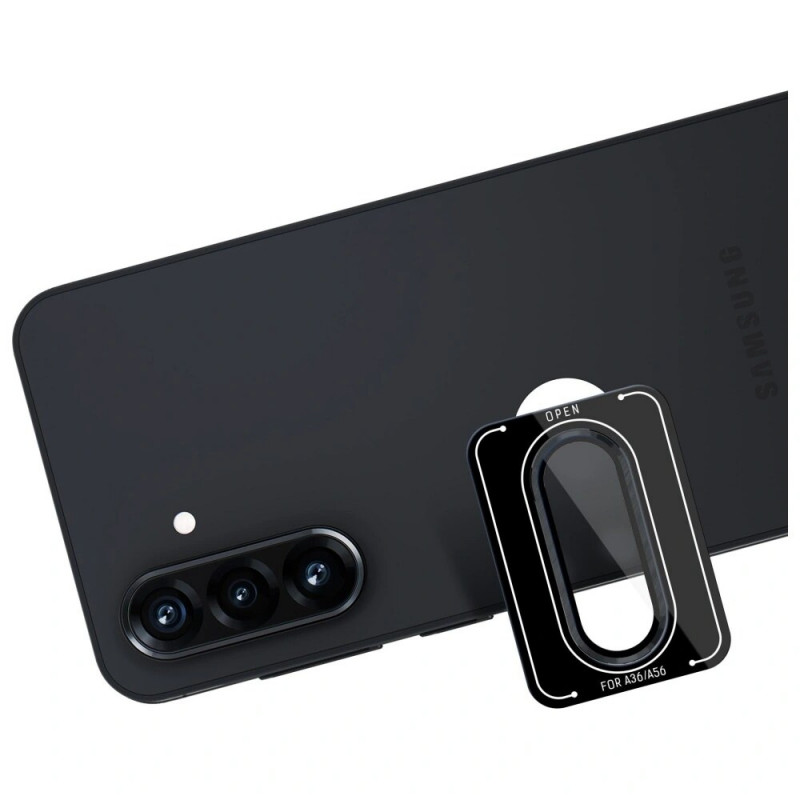 3MK Lens Protection Pro γυαλί φακού κάμερας για Samsung Galaxy A36 / A56 5G, μαύρο
