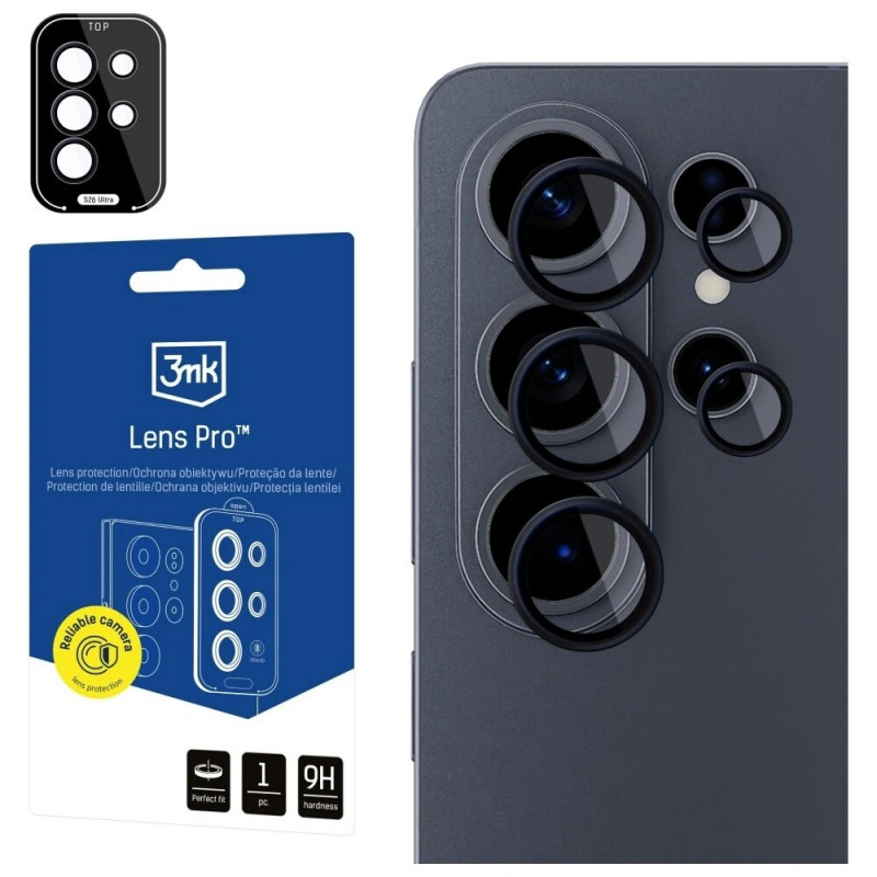3MK Lens Protection Pro προστατευτικό φακών κάμερας για Samsung Galaxy S26 Ultra, μαύρο