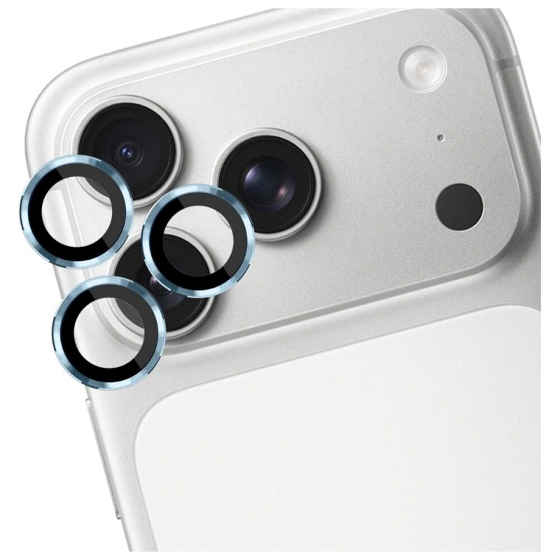 3MK Lens Protection Pro προστατευτικό φακού κάμερας από σκληρυμένο γυαλί για Apple iPhone 17 Pro / 17 Pro Max, ανοιχτό μπλε