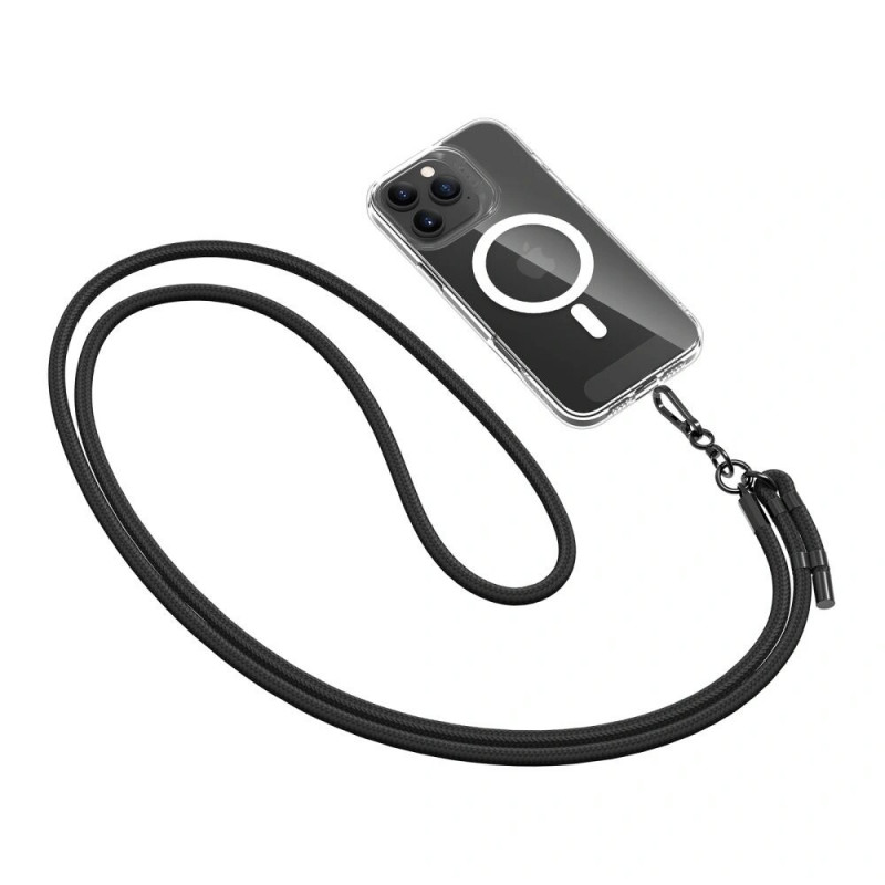 Tech-Protect C1S Rope Crossbody Strap, Μαύρο/Μαύρο