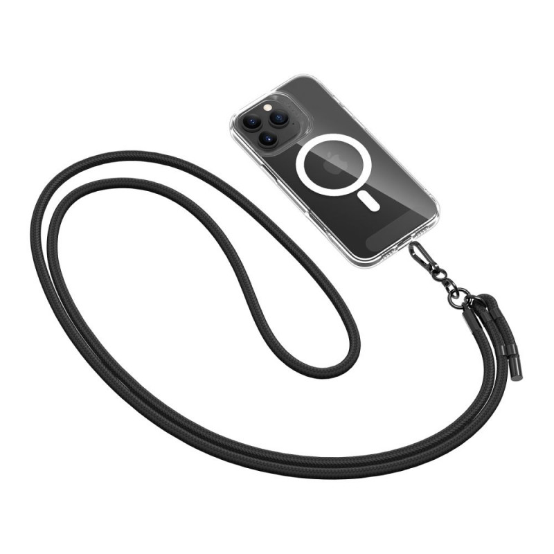 Tech-Protect C1S Rope Crossbody Strap, Μαύρο/Μαύρο