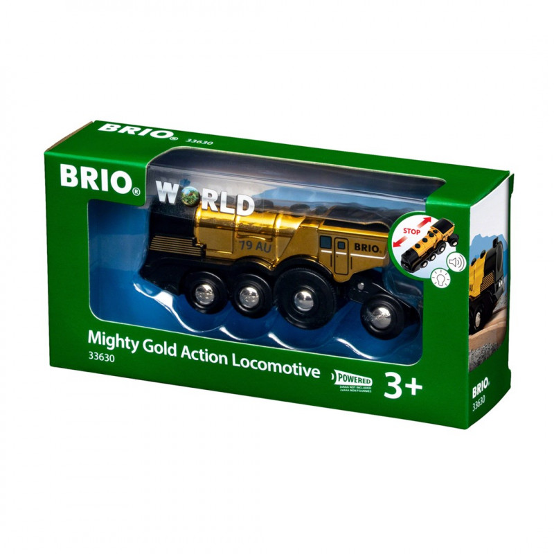 BRIO World χρυσή ατμομηχανή με μπαταρία, φως και ήχο (33630)