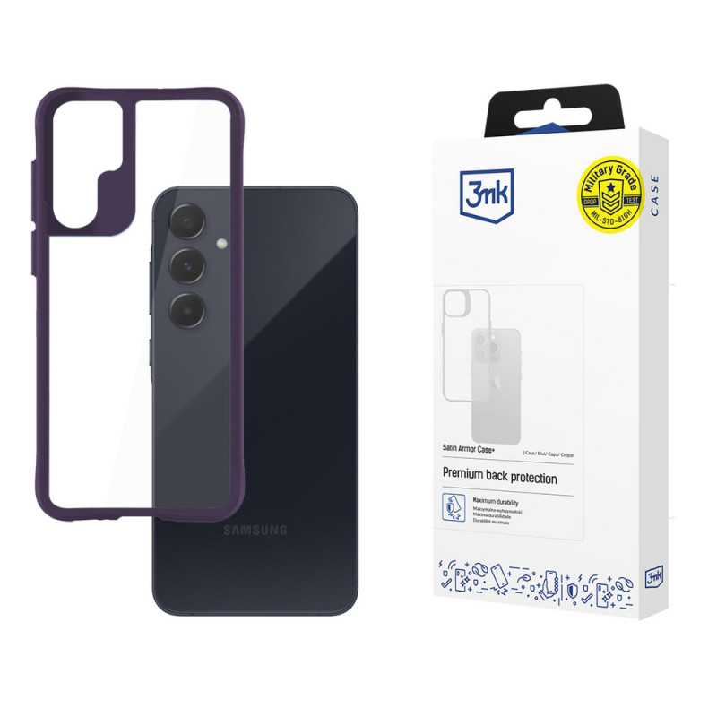 Θήκη 3MK Satin Armor Case+ για Samsung Galaxy A55 5G, μωβ