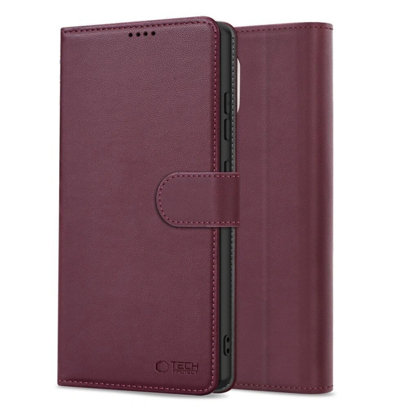 Θήκη πορτοφόλι Tech-Protect για Xiaomi Redmi Note 15 Pro 5G THP5097, Burgundy