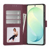 Θήκη πορτοφόλι Tech-Protect για Samsung Galaxy S26 FE, βουργουνδί
