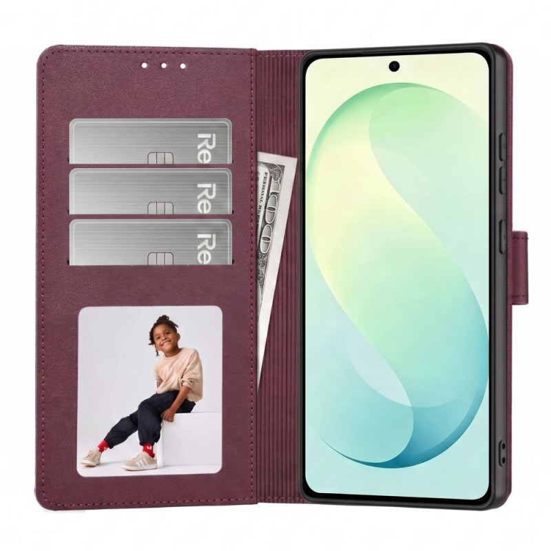 Θήκη πορτοφόλι Tech-Protect για Samsung Galaxy S26 FE, βουργουνδί