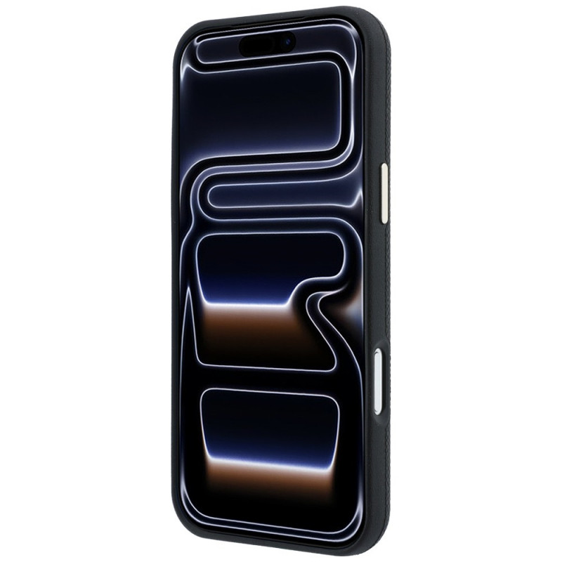 Guess GUE005537-0 Grained Round Strass Logo MagSafe θήκη για Apple iPhone 18 Pro Max / 17 Pro Max, μαύρη