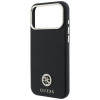 Guess GUE005537-0 Grained Round Strass Logo MagSafe θήκη για Apple iPhone 18 Pro Max / 17 Pro Max, μαύρη