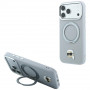 Θήκη Karl Lagerfeld with Ring Stand 360 Karl Head Pin MagSafe για Apple iPhone 18 Pro Max / 17 Pro Max, γκρι (KF003236)