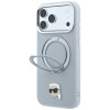 Θήκη Karl Lagerfeld with Ring Stand 360 Karl Head Pin MagSafe για Apple iPhone 18 Pro Max / 17 Pro Max, γκρι (KF003236)