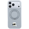 Θήκη Karl Lagerfeld with Ring Stand 360 Karl Head Pin MagSafe για Apple iPhone 18 Pro Max / 17 Pro Max, γκρι (KF003236)