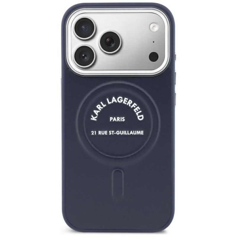 Θήκη Karl Lagerfeld Embossed Open Ring RSG Logo MagSafe για Apple iPhone 18 Pro Max / 17 Pro Max, μπλε (KF003292-0)
