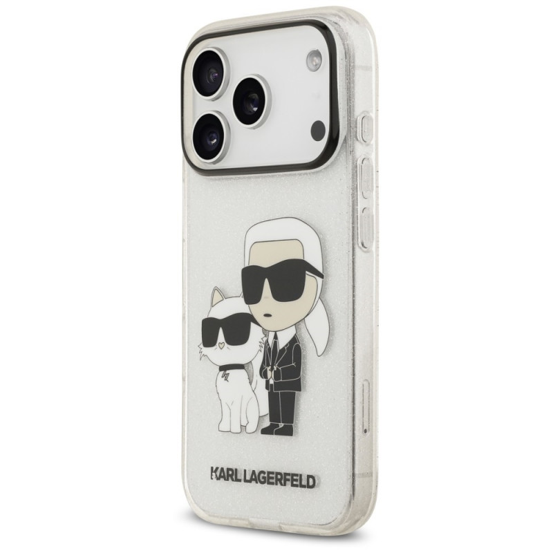 Θήκη Karl Lagerfeld IML NFT Glitter Karl&Choupette KF003400 για Apple iPhone 18 Pro Max / 17 Pro Max, διαφανής