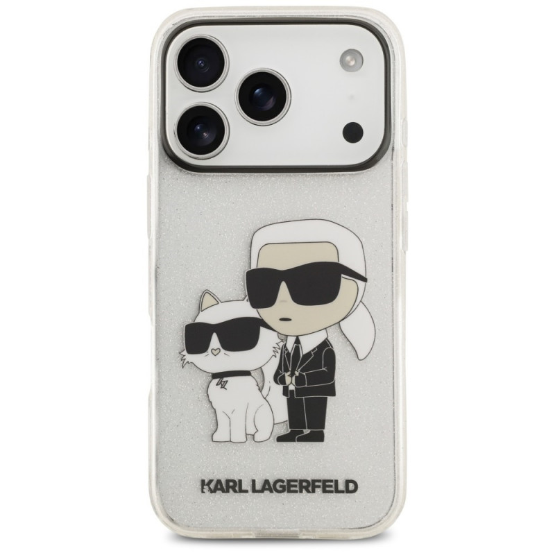 Θήκη Karl Lagerfeld IML NFT Glitter Karl&Choupette KF003400 για Apple iPhone 18 Pro Max / 17 Pro Max, διαφανής