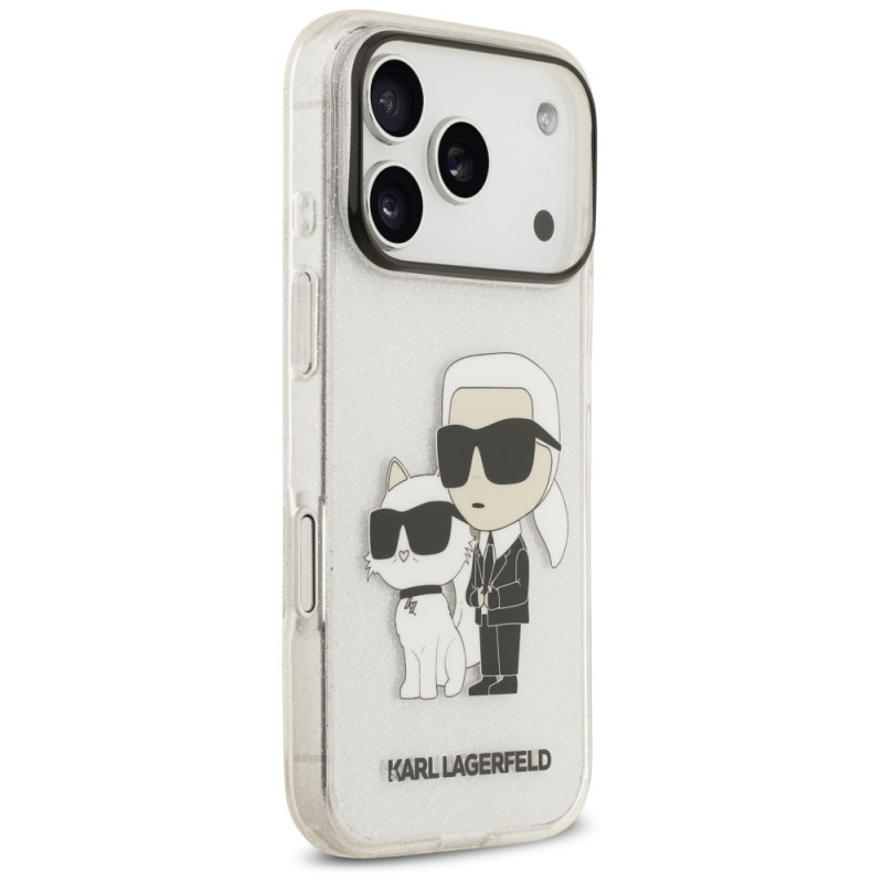Θήκη Karl Lagerfeld IML NFT Glitter Karl&Choupette KF003400 για Apple iPhone 18 Pro Max / 17 Pro Max, διαφανής