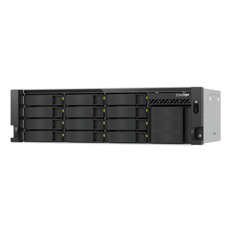 QNAP TS-h1655XeU-RP-8G NAS rack 16 θέσεων μικρού βάθους, 8 GB RAM, 2x 10GbE, πλεονάζον τροφοδοτικό