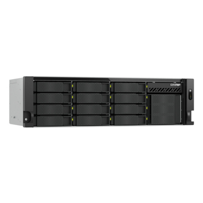 QNAP TS-h1655XeU-RP-8G NAS rack 16 θέσεων μικρού βάθους, 8 GB RAM, 2x 10GbE, πλεονάζον τροφοδοτικό