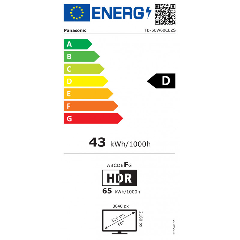 Panasonic TB-50W60CEZS Smart τηλεόραση LED UHD 50 ιντσών, πολλαπλός δέκτης, TiVo