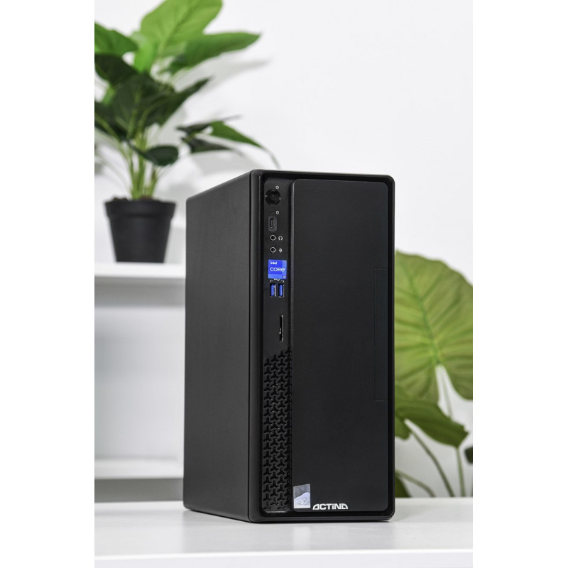 Actina Prime i3-12100 Επιτραπέζιος υπολογιστής Mini Tower, Intel Core i3-12100, 8 GB DDR4 RAM, 512 GB SSD, Windows 11 Home, Μαύρο