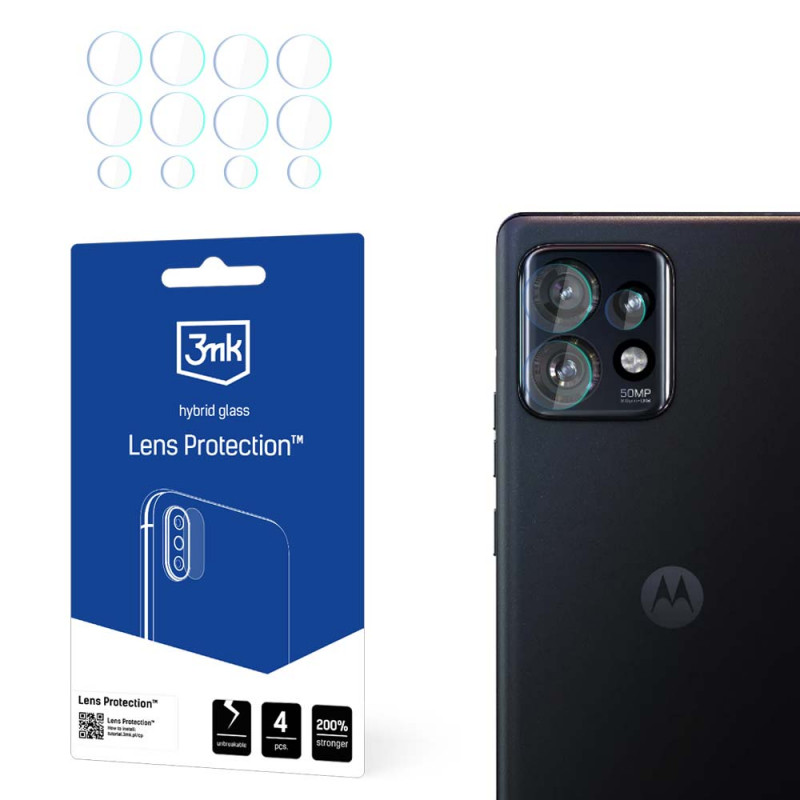 3MK Lens Protection υβριδικό γυαλί φακού κάμερας Motorola Edge 40 Pro 5G (4 τμχ.)