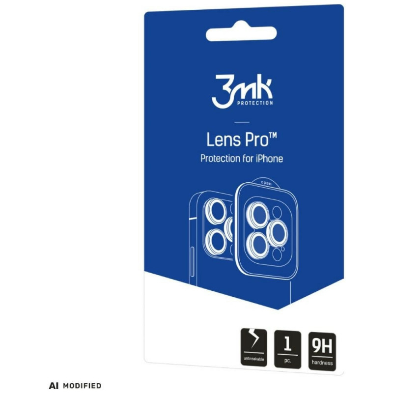 3MK Lens Protection Pro Apple iPhone 18 Pro / 18 Pro Max προστατευτικό φακού κάμερας, ψημένο γυαλί, μαύρο