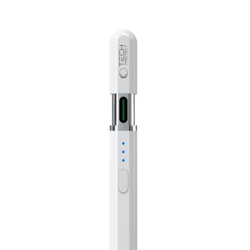 Γραφίδα Tech-Protect Digital Magnetic Stylus Pen 3 για Apple iPad, λευκή