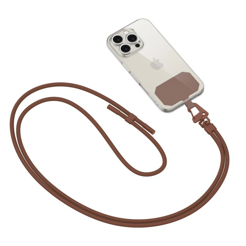 Λουράκι ώμου για κινητό Tech-Protect C5S Rope Crossbody Strap, σοκολατί καφέ