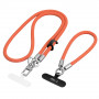 Tech-Protect C10S Rope Crossbody & Wrist σετ λουριών τηλεφώνου, Πορτοκαλί/Τιτάνιο