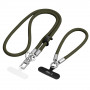Tech-Protect C10S Rope Crossbody & Wrist σετ λουριών τηλεφώνου, Πράσινο λαδί/Τιτάνιο