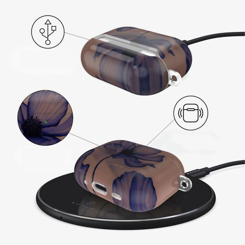 Tech-Protect Lamano Θήκη Apple AirPods Pro 1 / 2 Βελούδινη νύχτα