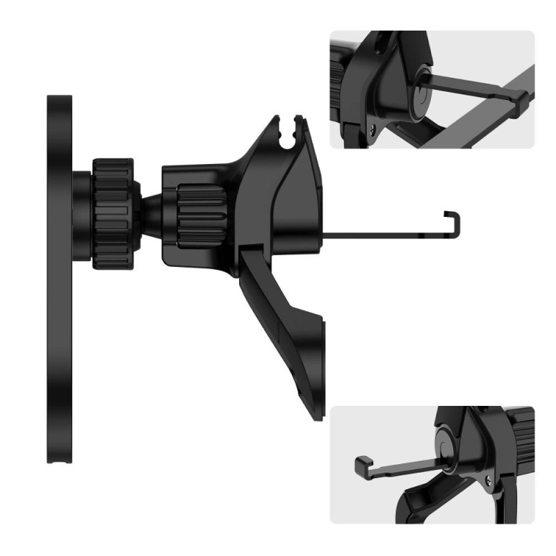 Tech-Protect MM15W-V6 μαγνητική σταθερή βάση αυτοκινήτου MagSafe για αεραγωγό με ασύρματο φορτιστή 15W, μαύρο