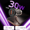 Tech-Protect CC01 φορτιστής αυτοκινήτου 2 θυρών USB-A / USB-C, PD 30W / QC 3.0, μαύρο