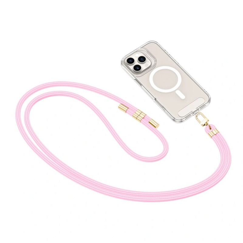 Tech-Protect C7S Rope λουρί ώμου, ανοιχτό ροζ/χρυσό
