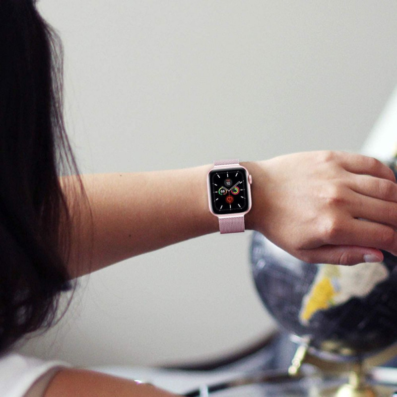 Tech-Protect MilaneseBand Apple Watch 4/5/6/7/SE 44/45 mm ανοξείδωτο ατσάλινο μπρασελέ, ασημί