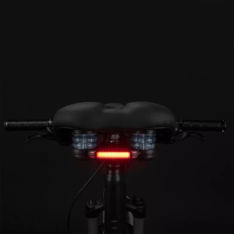 Rockbros 38218916002 Σέλα ποδηλάτου MTB με φακό, μαύρη