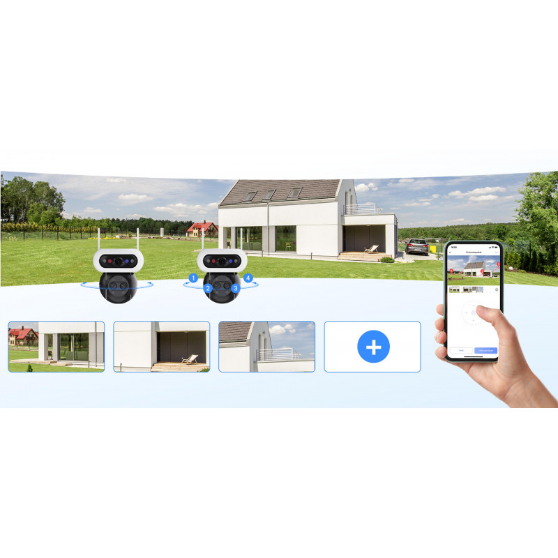 Ezviz C90f Triple 3K (5MP+5MP+5MP) IP κάμερα, Wi-Fi