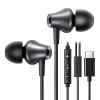 Ugreen EP105 ενσύρματα ενδοωτιαία ακουστικά USB-C, 1.2 m, μαύρα