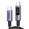 Ugreen L530 καλώδιο USB-C σε USB-C, PD 240 W, 480 Mbps, με οθόνη, 2 m, μαύρο