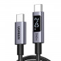 Ugreen L530 καλώδιο USB-C σε USB-C, PD 240 W, 480 Mbps, με οθόνη, 2 m, μαύρο