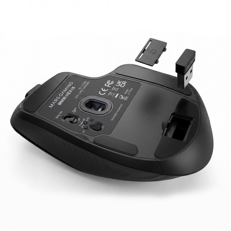 Tacens Mars Gaming MMW-HEX16 ασύρματο ποντίκι gaming, 24000 DPI, Bluetooth 5.2, 2.4 GHz
