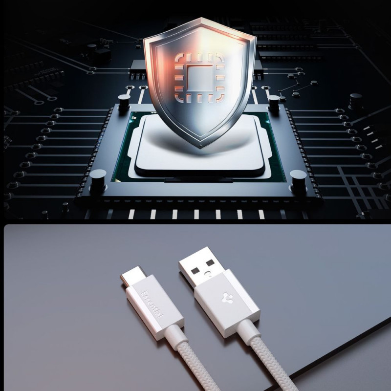 Spigen EB6015AC Essential καλώδιο USB-C 60W 150 cm, λευκό